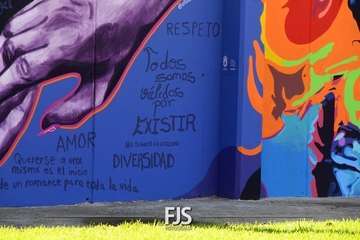Mural contra la intolerancia en Telde/TA y Francisco Javier Santana.